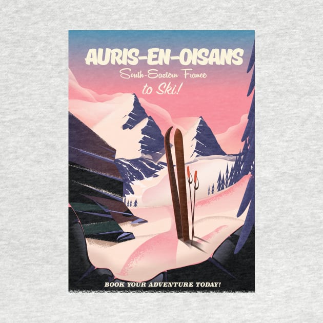 AURIS-EN-OISANS french ski poster by nickemporium1